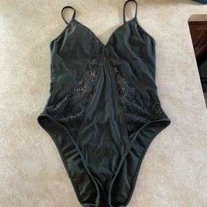 One Piece Green Bathing Suit